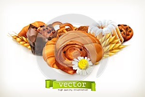 Bread, vector illustration
