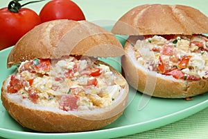 Bread with vegetable spread