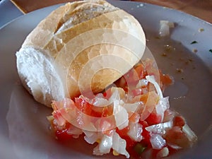 Bread with vinager sauce