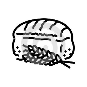 bread wheat ears line icon vector illustration