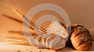 Bread with wheat sheaves