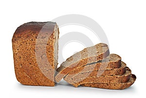 Bread on a white