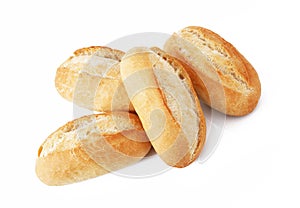 Bread on white background