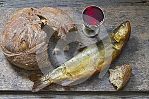 Bread and wine holy communion sign symbol