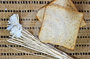 Bread on wood table