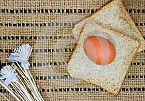 Bread on wood table