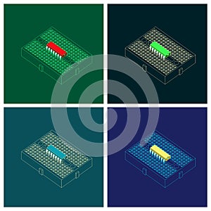 Breadboard with a microcontroller on it