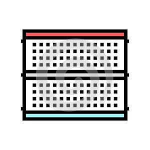 breadboard prototyping electronics color icon vector illustration