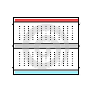 breadboard prototyping electronics color icon vector illustration
