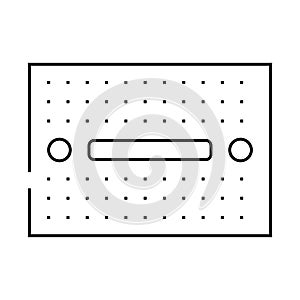 breadboard prototyping electronics line icon vector illustration