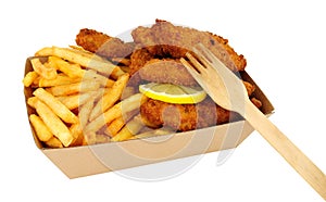 Breadcrumb Covered Chicken Mini Fillets And French Fries