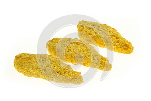 Breaded Chicken Fillet on a White Background