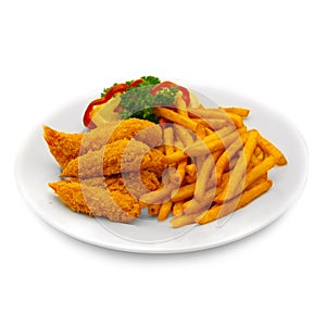 Breaded Shrimp and Chips photo