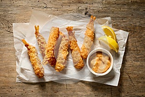 breaded Torpedo shrimps