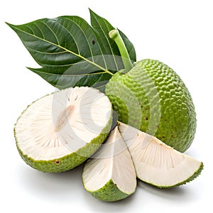 Breadfruit isolated on white