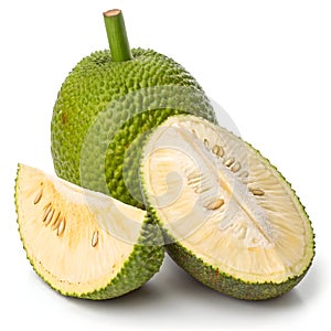 Breadfruit isolated on white