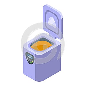 Breadmaker control icon isometric vector. Food machine
