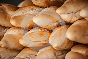 Breads and baked goods close-up.