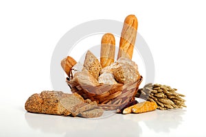 Breads in basket photo