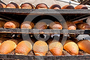 Breads at Mechane Yehuda market, Jerusalem, Israel