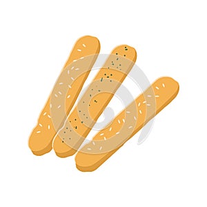 Breadstick vector illustration with flat style