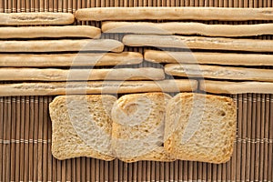 Breadsticks and toasts photo
