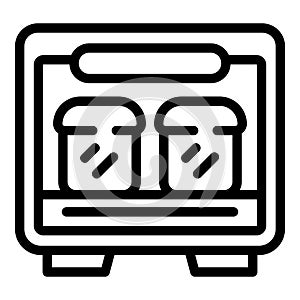 Break baking device icon outline vector. Confectionary appliance photo