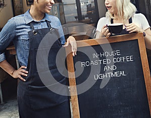 Break Casual Coffee Shop Coworker Cheerful Concept