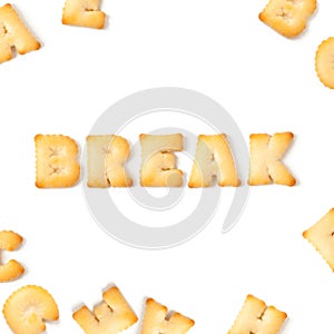 Break cookie font alphabet.