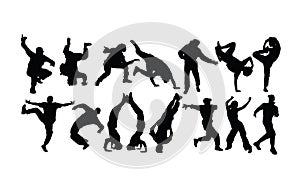 Break dance Dancer Activity Silhouettes
