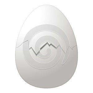 Break egg icon cartoon vector. Broken eggshell