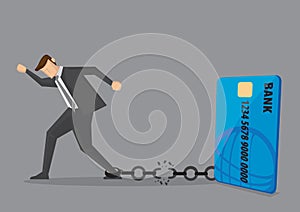 Break Free from Credit Card Debt Conceptual Vector Illustration