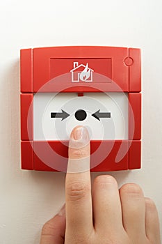 Break-glass fire alarm