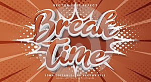 Break Time editable text effect template