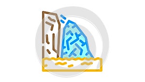 breakaway iceberg disaster color icon animation