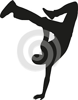 Breakdance silhouette