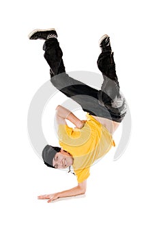 Breakdancer on arm