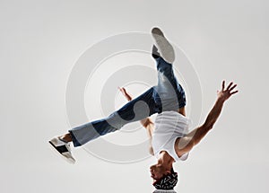 Breakdancer spinning