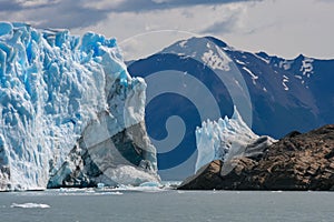 Breakdown of the Perito Moreno Patagonia Argentina glacier