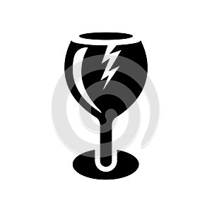 Breakeable icon vector isolated on white background, Breakeable