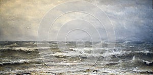 Breakers on the North Sea, 1870 painting by Hendrik Mesdag