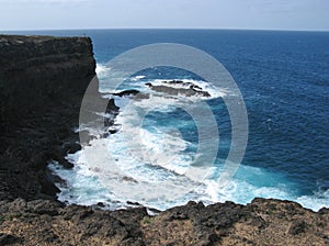 Breakers at the west coast of Fuerteventura photo