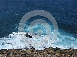 Breakers at the west coast of Fuerteventura photo