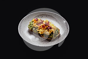 Breakfast Avocado Egg and Bacon Toast