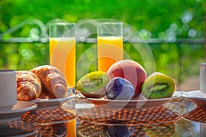 Breakfast on the balcony