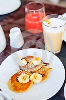 Breakfast banana pancakes