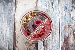 Breakfast berry smoothie bowl