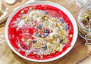 Breakfast berry smoothie bowl