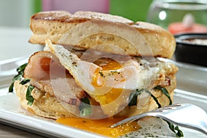 Breakfast in a biscuit