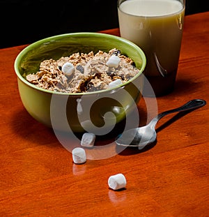 Breakfast bowl of cereal